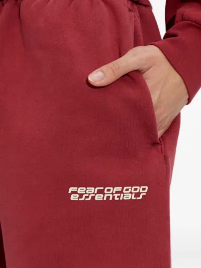 Essentials Drawstring Track Pants In Red