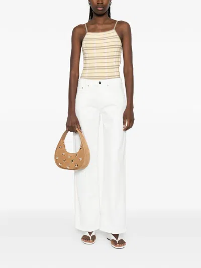 Dondup Belt-loop Button Jeans In White