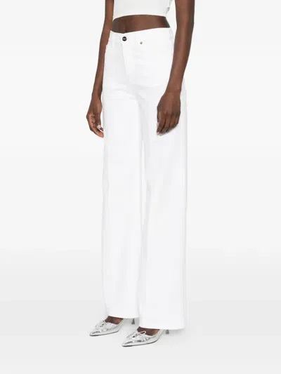Dondup Belt-loop Jeans In White