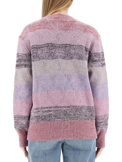 Cormio Oversized Knit Cardigan Textured Ribbing In Multi