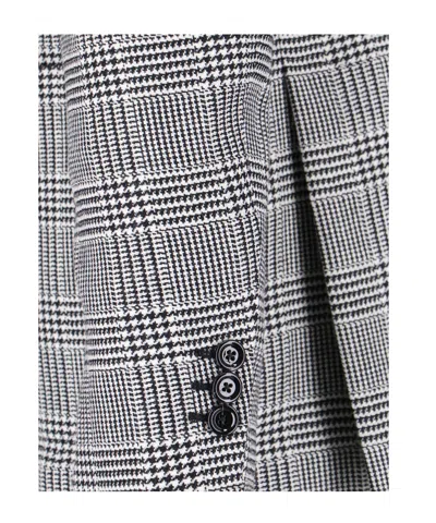 Lardini Double-breasted Check Pattern Blazer Jacket In Gray