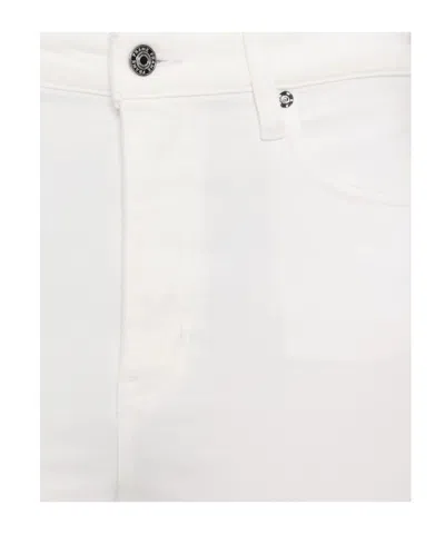 Frame Jeans With Belt Loops In White