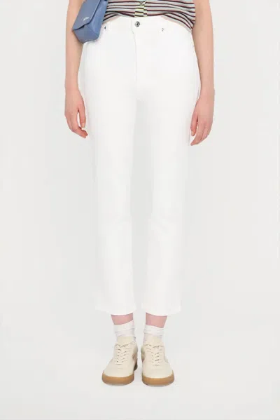 Frame Jeans With Belt Loops In White