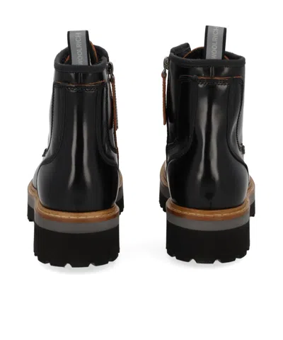 Woolrich Chunky Sole Round Toe Pull Tab Boots In Multi