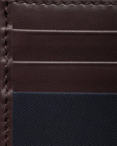 Prada Leather Card Holder Featuring Contrast Panel In Black