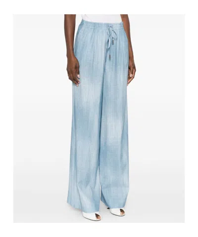 Ermanno Scervino Drawstring Trousers In Blue