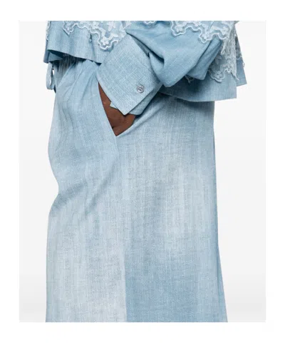 Ermanno Scervino Drawstring Trousers In Blue