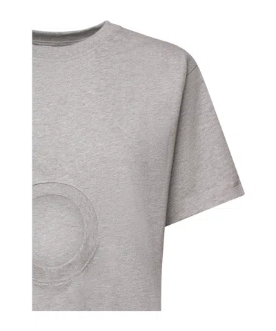 Coperni Window Circular Opening T-shirt In Gray