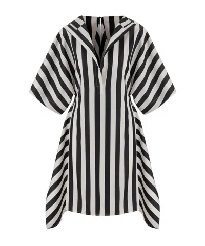 Jacquemus Womens Jacquard Medium Stripes Moisson Striped Cotton And Silk Tunic In Black