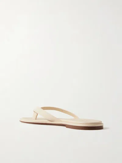 Aeyde Ivory Nappa Leather Cross Breed Lamb Leather Flats In Neutral