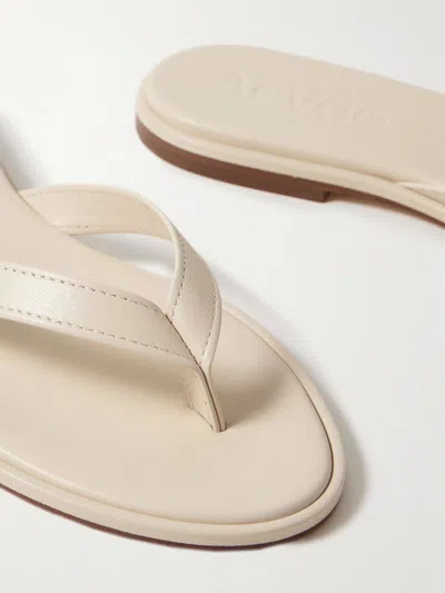 Aeyde Ivory Nappa Leather Cross Breed Lamb Leather Flats In Neutral