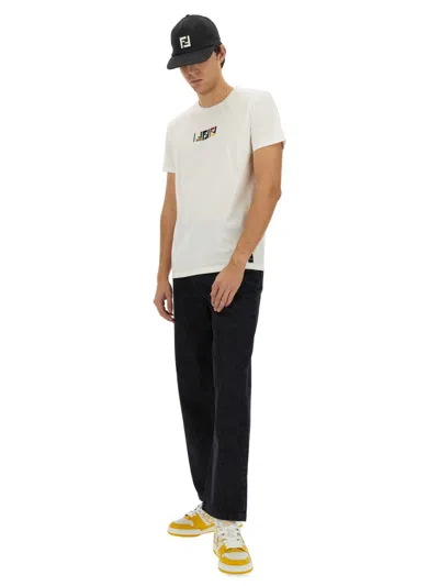 Fendi Long Jeans In Black