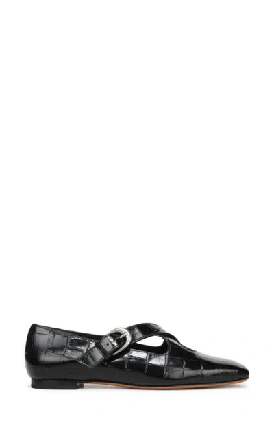 Vince Cici Cross Strap Flat In Black