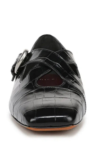 Vince Cici Cross Strap Flat In Black