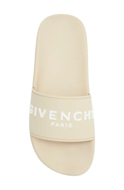 Givenchy Logo Sliders In Neutral