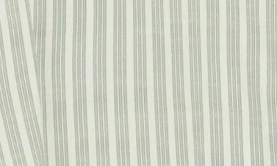 Max Studio Oversize Stripe Button-up Shirt In Green