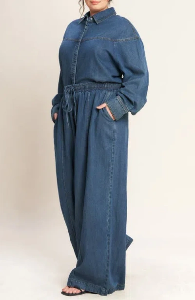 Flying Tomato Denim Pull-on Pants In Blue