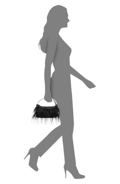Nina Crystal Handle Feather Clutch In Pattern