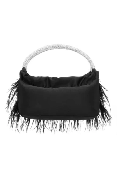 Nina Crystal Handle Feather Clutch In Pattern