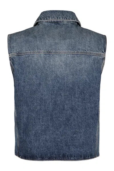 Givenchy Denim Vest In Blue