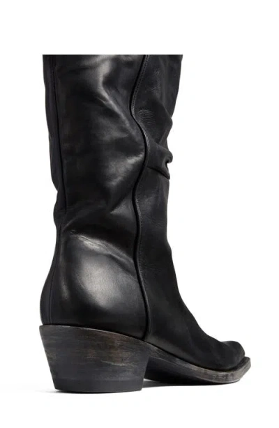 Khaite Clive Leather Mid-calf Boots In Black