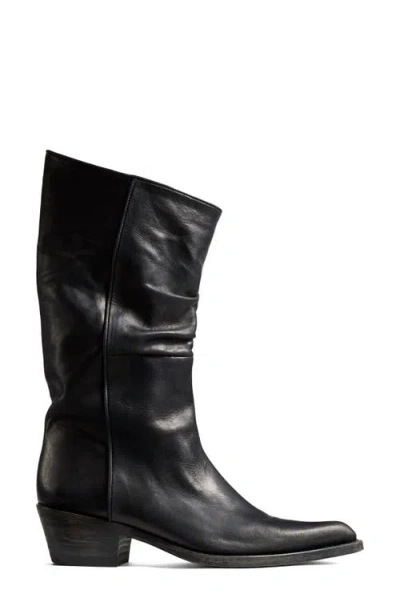 Khaite Clive Leather Mid-calf Boots In Black