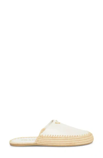 Prada Sabot Raffia Mule In White