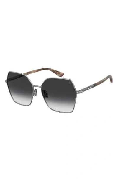 Stuart Weitzman 60mm Gradient Square Sunglasses In Black