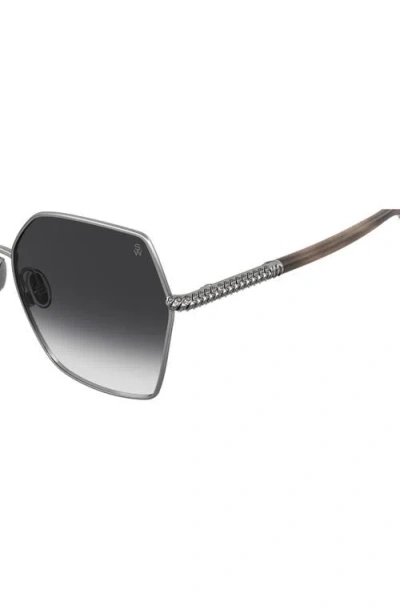 Stuart Weitzman 60mm Gradient Square Sunglasses In Black