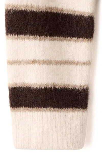 Mango Nuevayol Stripe Sweater In White