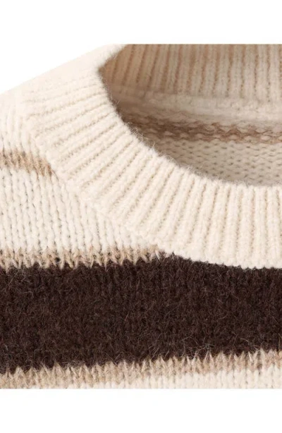 Mango Nuevayol Stripe Sweater In White
