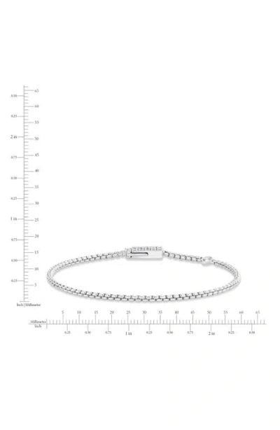 Crislu Layer Up Rounded Box Chain Bracelet In Silver