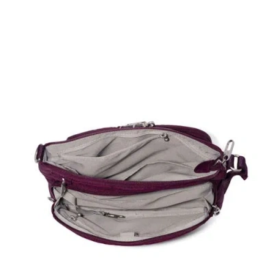 Baggallini Securtex Anti-theft Keepsake Crossbody In Purple