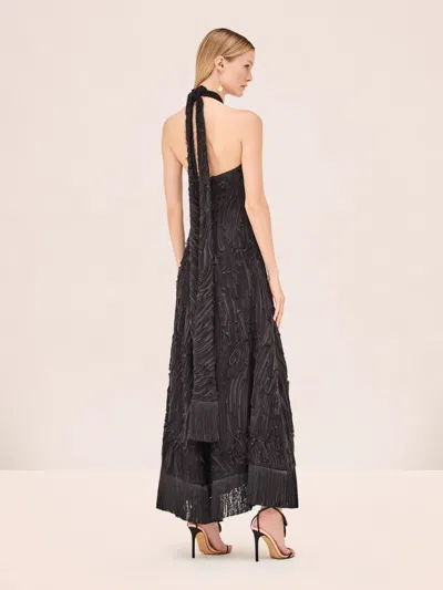 Alexis Ambrosio Halterneck Tiered Midi Dress In Orange