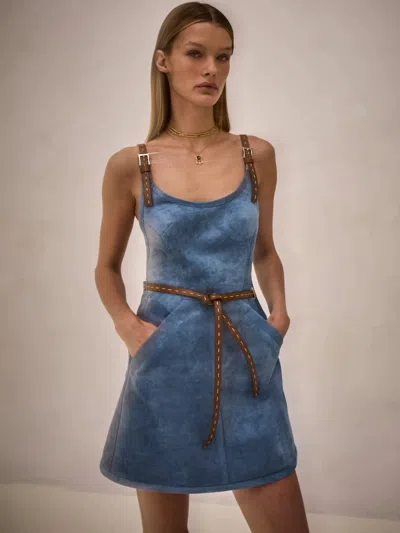 Alexis Kacen Mini Dress In Azure Blue