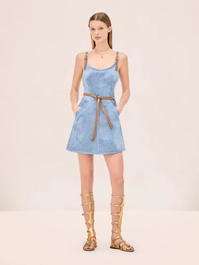 Alexis Kacen Mini Dress In Azure Blue