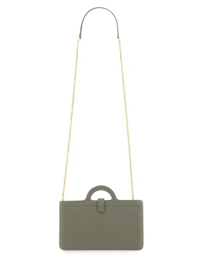 Marni Chain Strap Rectangular Top Handle Purse In Green