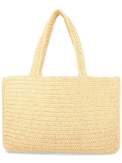 Valentino Viva Superstar Large Raffia Shopping Tote Bag In Nude
