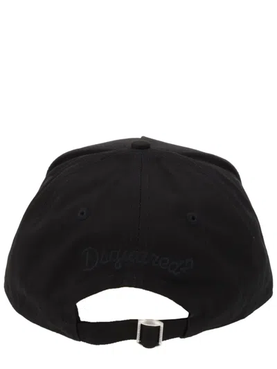 Dsquared2 Distressed Baseball Cap In Black