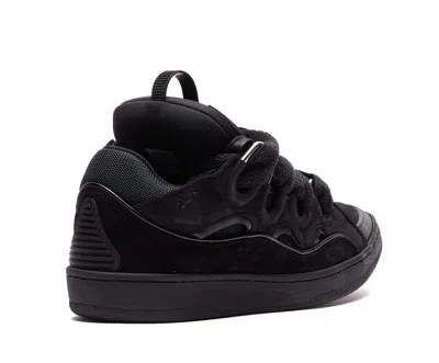 Lanvin Dark Blue Curb Sneakers In Black