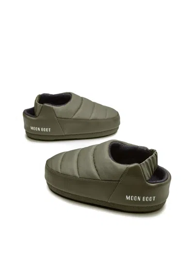 Moon Boot Evolution Logo Mules Sandals In Green