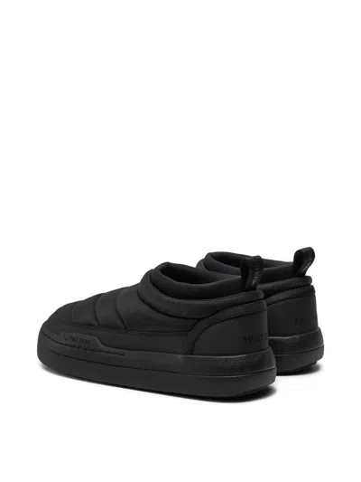 Moon Boot Park Soft Nylon Slip-on Sneakers In Black
