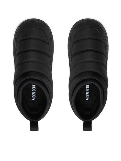 Moon Boot Park Soft Nylon Slip-on Sneakers In Black