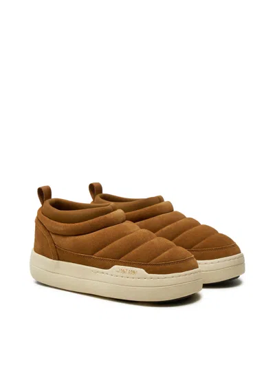 Moon Boot Park Soft Suede Sneakers In Brown