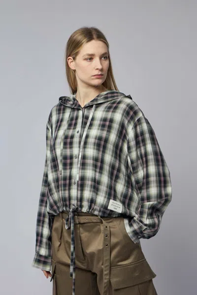 Acne Studios Hooded Overshirt In Multi