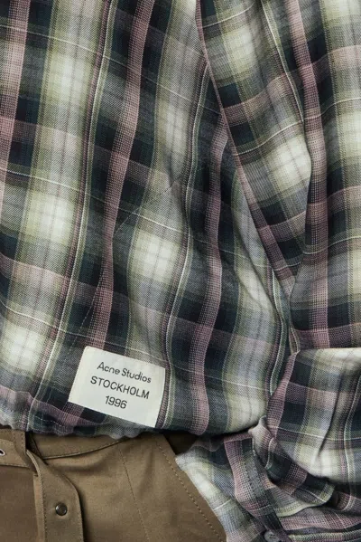 Acne Studios Hooded Overshirt In Multi
