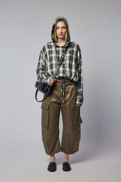 Acne Studios Hooded Overshirt In Multi