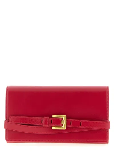 Balmain Fuchsia Shuffle Crossbody Bag In Red