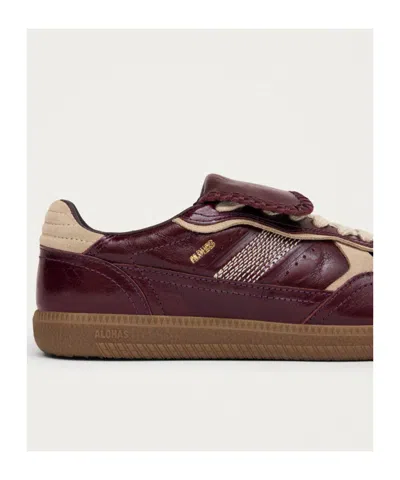 Alohas Tb.490 Club Patent Deep Burgundy Leather Sneakers In Brown