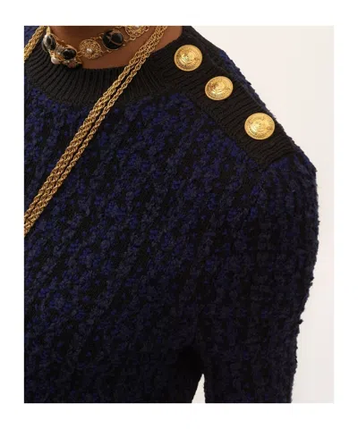 Chloé Navy Wool Pullover In Multi